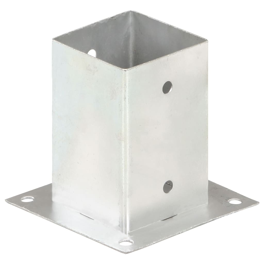 Anclajes para postes 4 piezas Metal galvanizado 91 mm