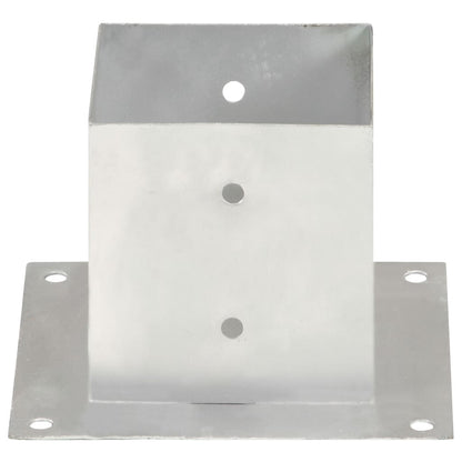 Anclajes para postes 4 piezas Metal galvanizado 141 mm