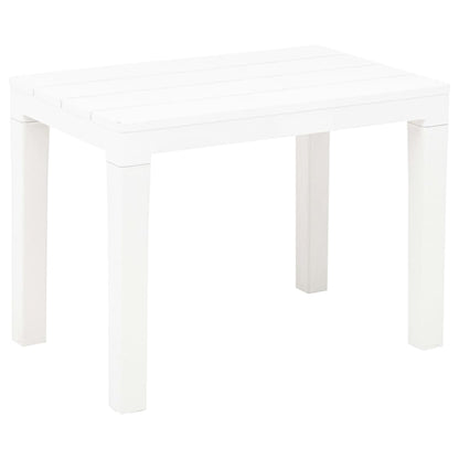 Bancs de jardin lot de 2 Blanc Plastique