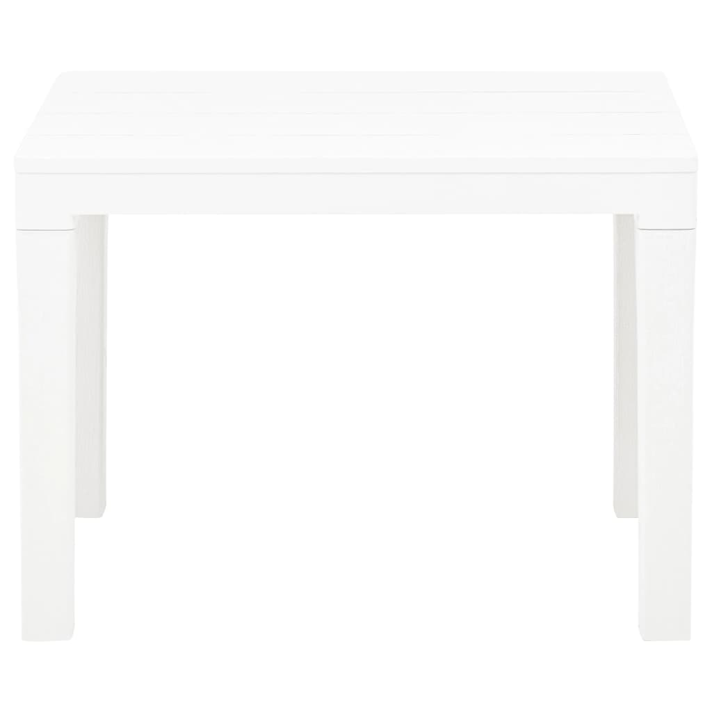 Bancs de jardin lot de 2 Blanc Plastique