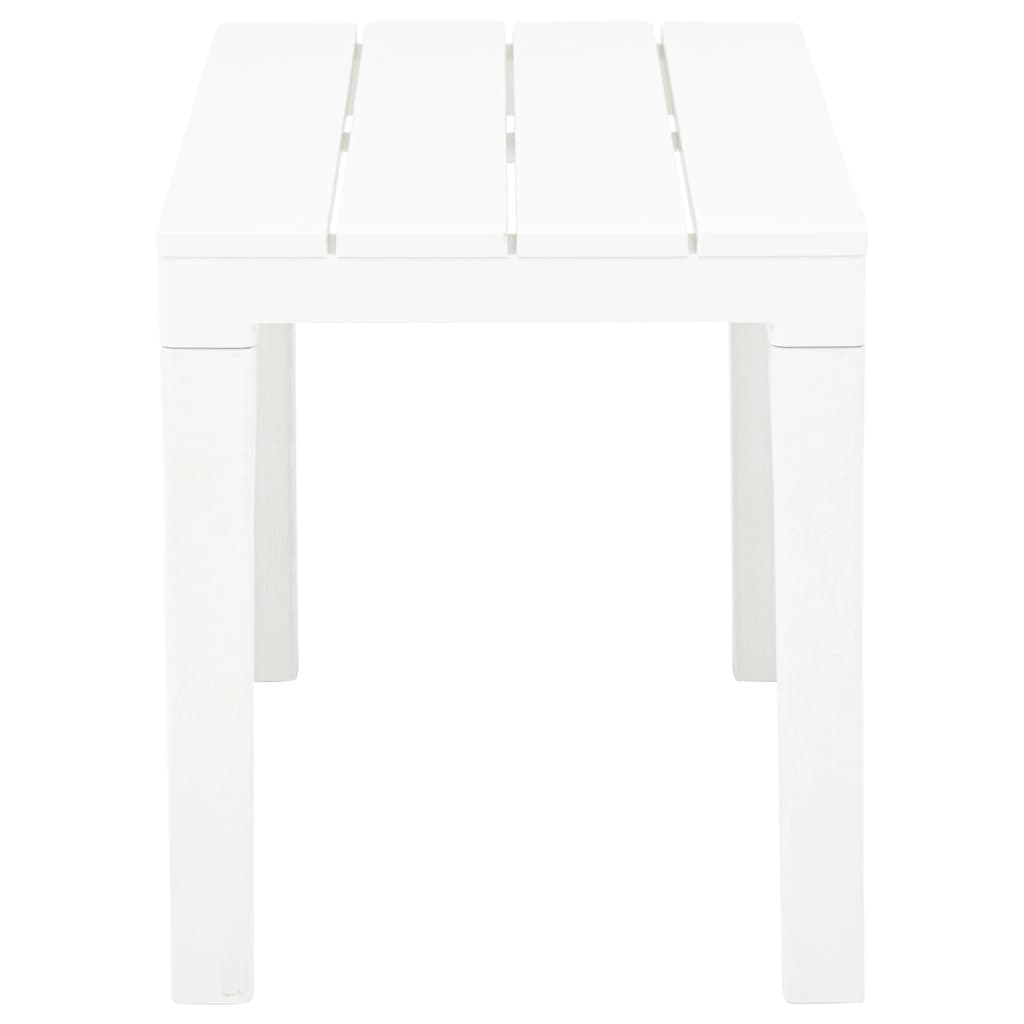 Bancs de jardin lot de 2 Blanc Plastique