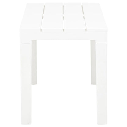 Bancs de jardin lot de 2 Blanc Plastique