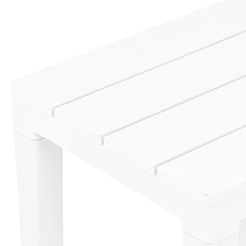 Bancs de jardin lot de 2 Blanc Plastique