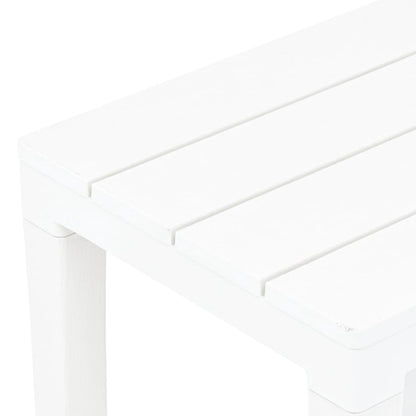 Bancs de jardin lot de 2 Blanc Plastique