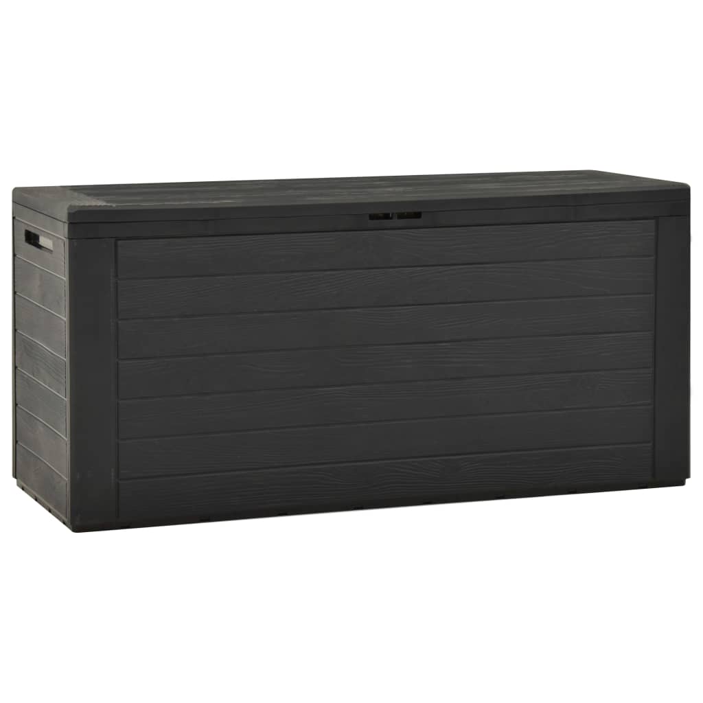 Boîte de rangement de jardin Anthracite 116x44x55 cm