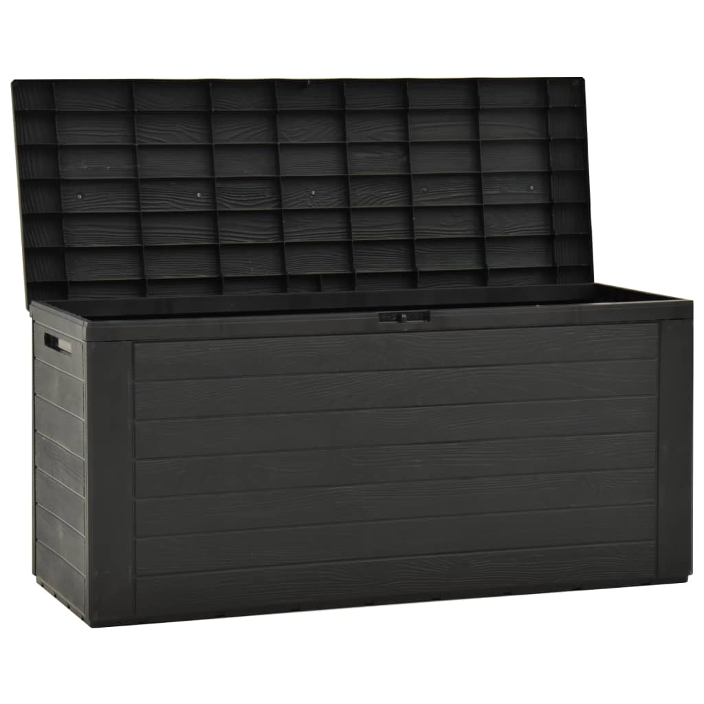 Boîte de rangement de jardin Anthracite 116x44x55 cm