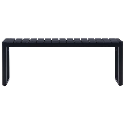 Banc de jardin 120,5 cm Panneau PS Noir