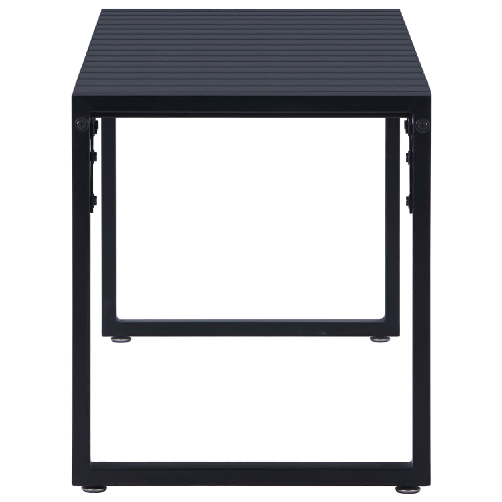 Banc de jardin 120,5 cm Panneau PS Noir