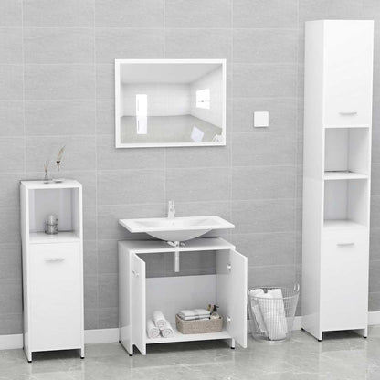 Ensemble de meubles de salle de bain Blanc Bois d'ingénierie