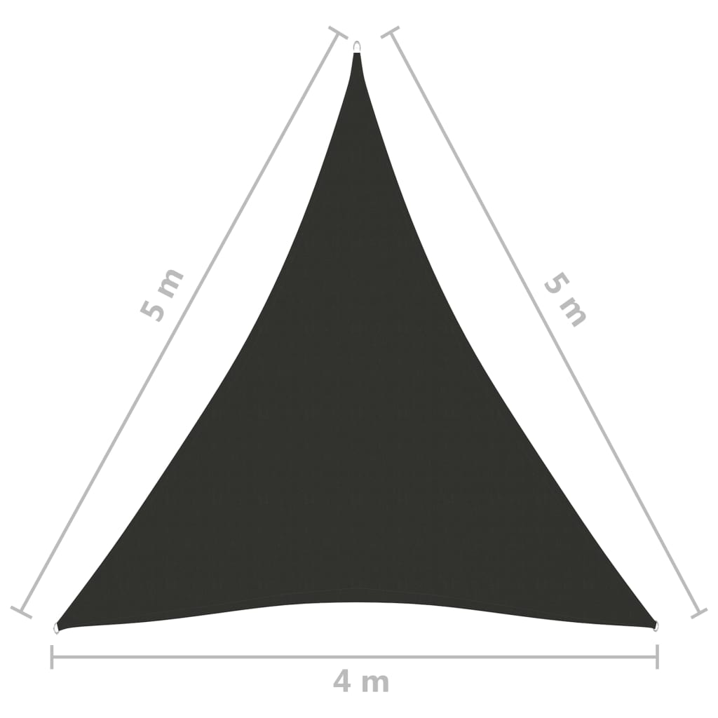 Vela parasol triangular tela oxford 4x5x5 m