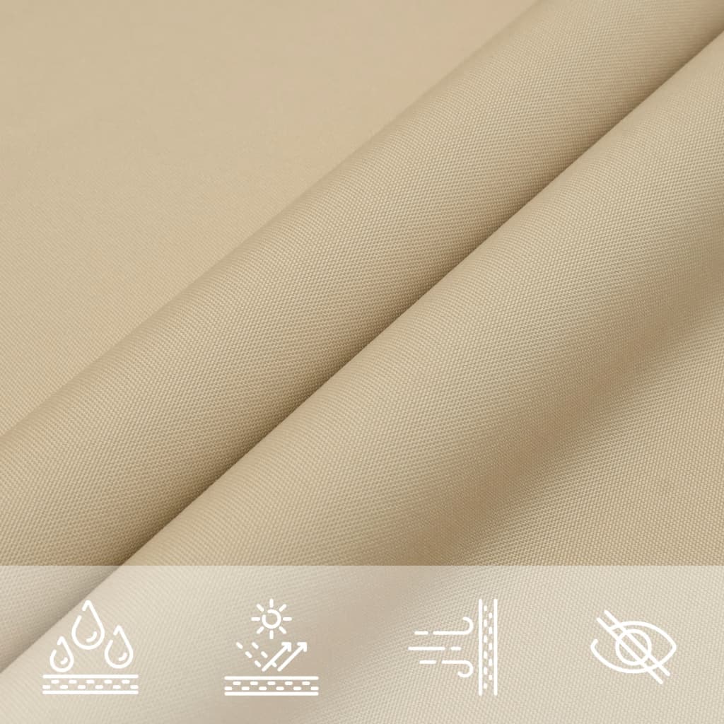 Vela parasol triangular tela oxford 3x4x5 m beige