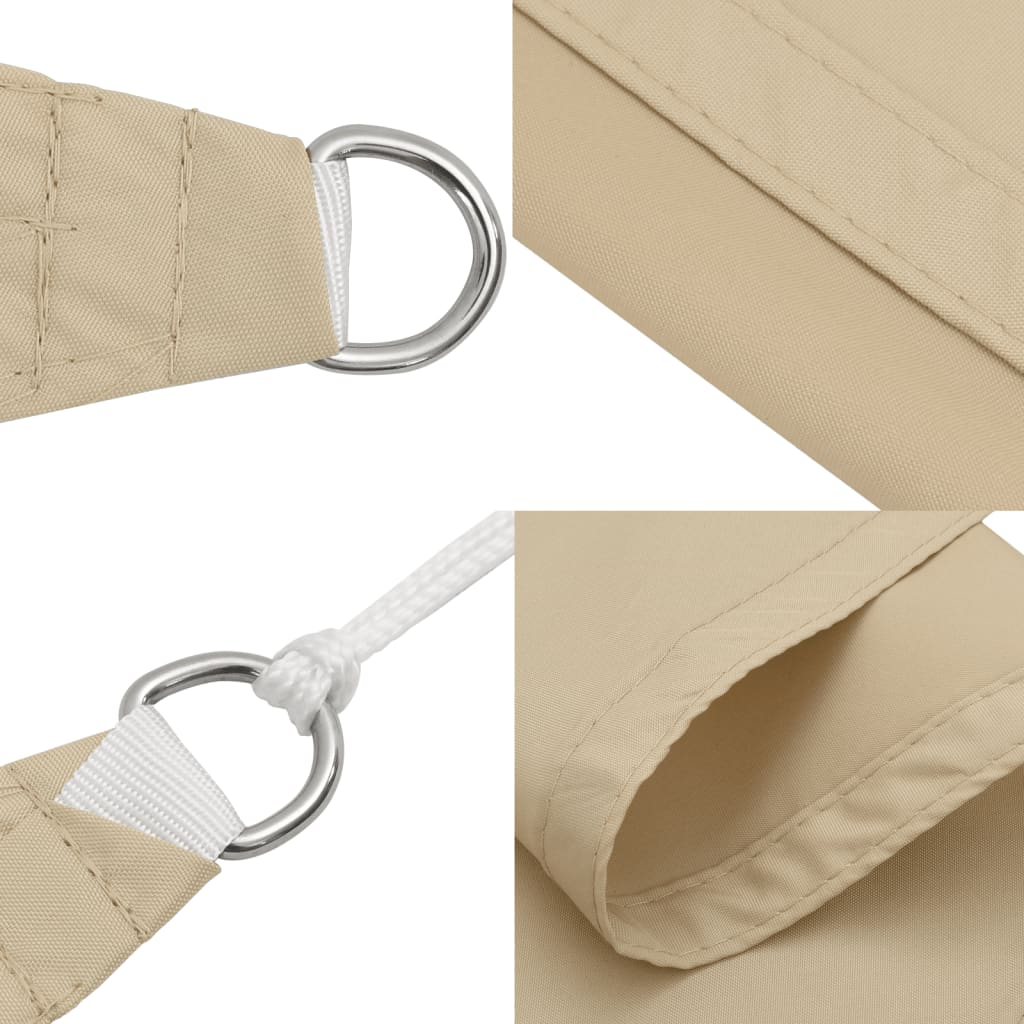 Triangular Oxford fabric parasol sail 4x4x4 m beige