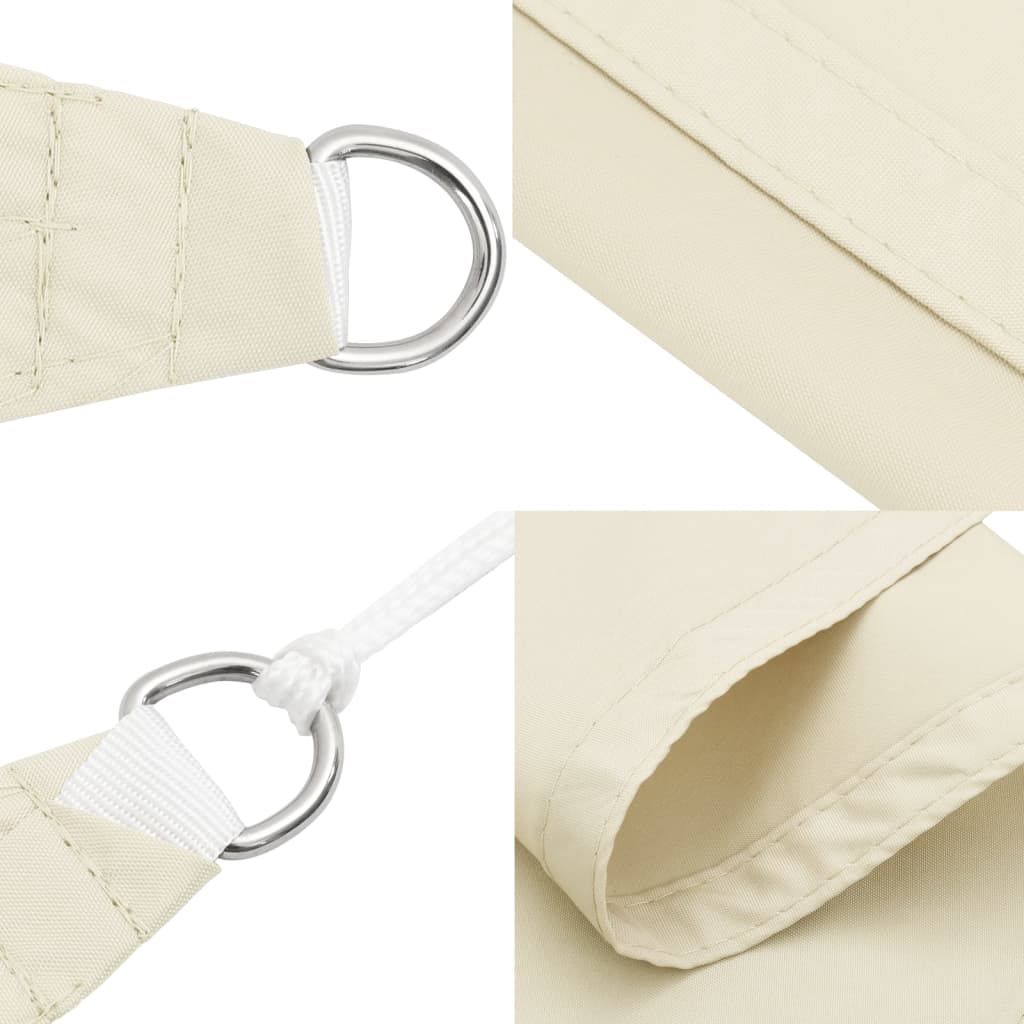 Triangular oxford fabric parasol sail 4x4x4 m cream