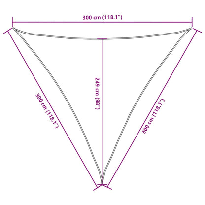 Vela parasol triangular tela oxford 3x3x3 m blanco