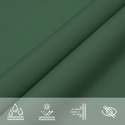 Vela parasol rectangular tela oxford 2x5 m verde oscuro