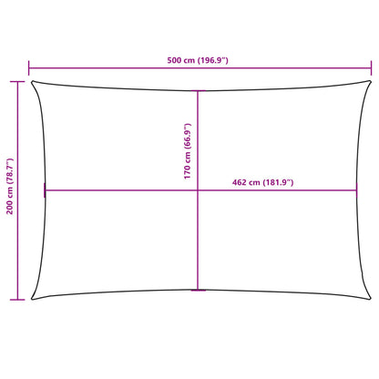 Vela parasol rectangular tela oxford 2x5 m verde oscuro