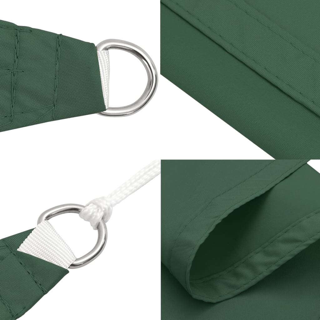 Vela parasol rectangular tela oxford 3x5 m verde oscuro