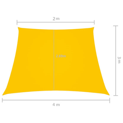 Vela parasol tela Oxford trapecio 2/4x3 m Amarillo