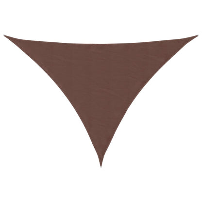 Vela parasol triangular tela oxford 3,5x3,5x4,9 m marrón