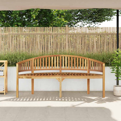 Banc de jardin en forme de banane 180 cm bois de teck solide