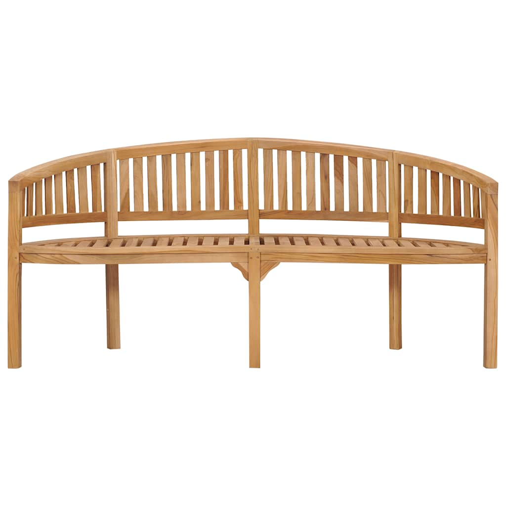 Banc de jardin en forme de banane 180 cm bois de teck solide