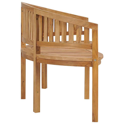 Banc de jardin en forme de banane 180 cm bois de teck solide