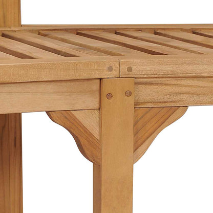 Banc de jardin en forme de banane 180 cm bois de teck solide