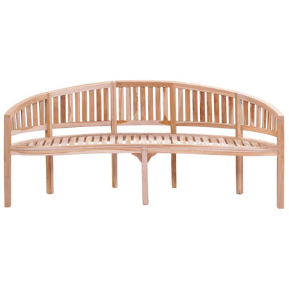 Banc de jardin en forme de banane 200 cm bois de teck solide