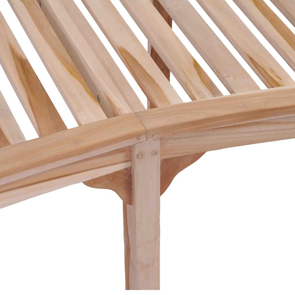 Banc de jardin en forme de banane 200 cm bois de teck solide