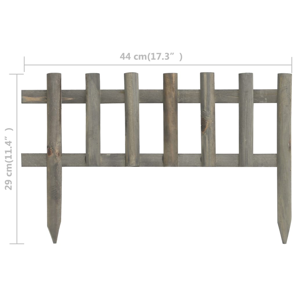 Garden edging 10 pcs Fir wood 4.4 m