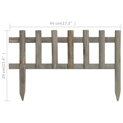 Garden edging 10 pcs Fir wood 4.4 m