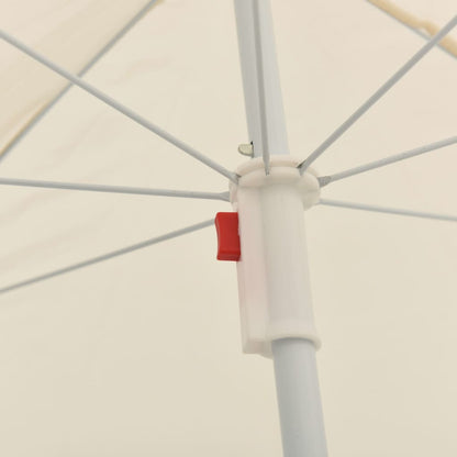 Parasol de jardin avec mât en acier sable 180 cm