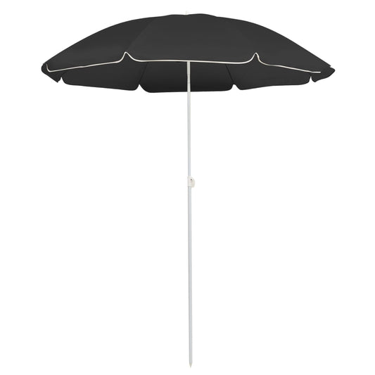 Parasol de jardin avec mât en acier anthracite 180 cm