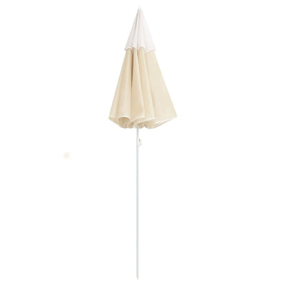 Parasol de jardin avec mât en acier sable 180 cm