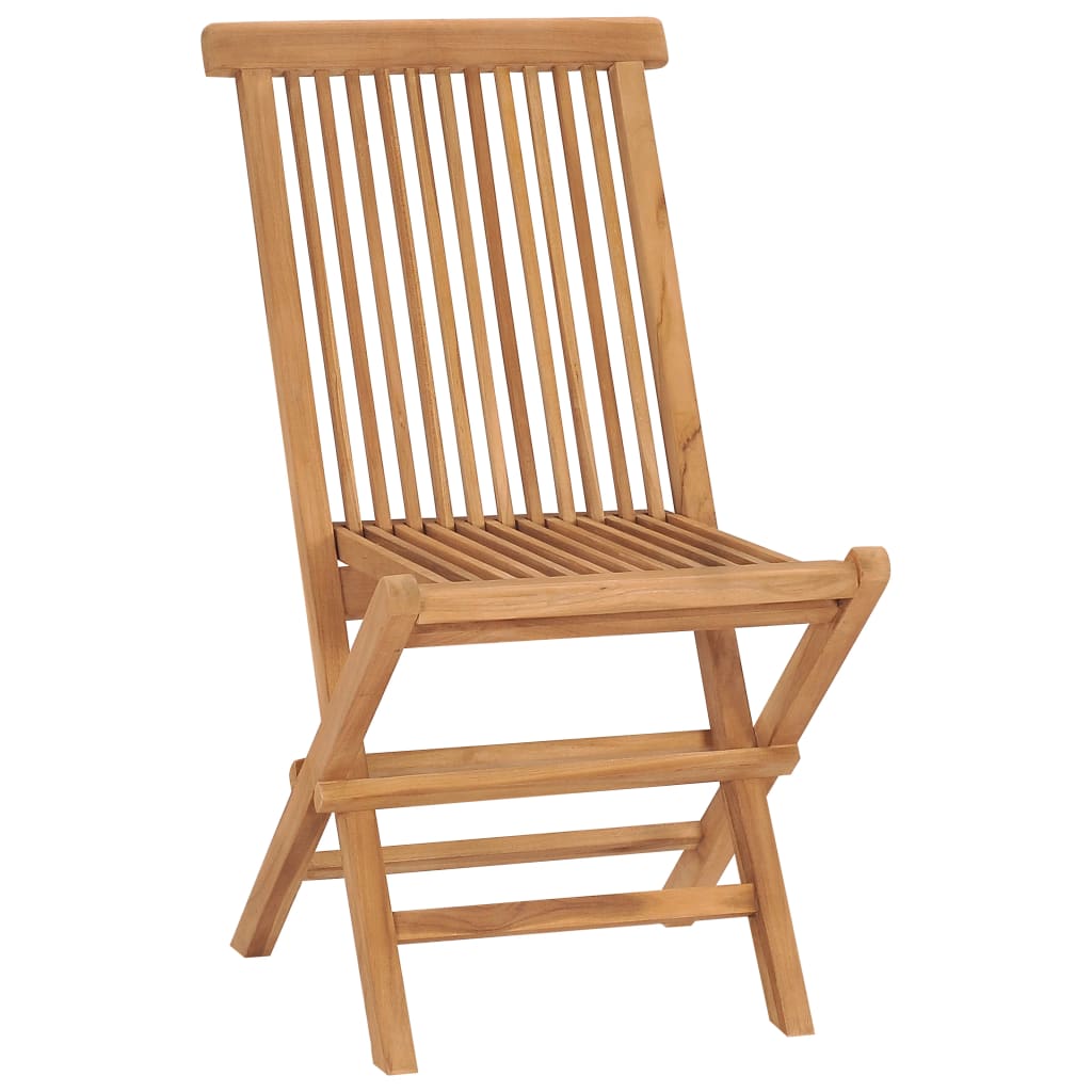 Chaises de jardin pliables lot de 2 Bois de teck massif