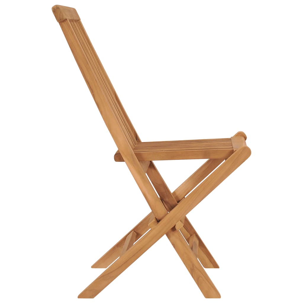 Chaises de jardin pliables lot de 2 Bois de teck massif