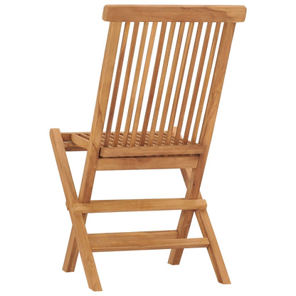 Chaises de jardin pliables lot de 2 Bois de teck massif