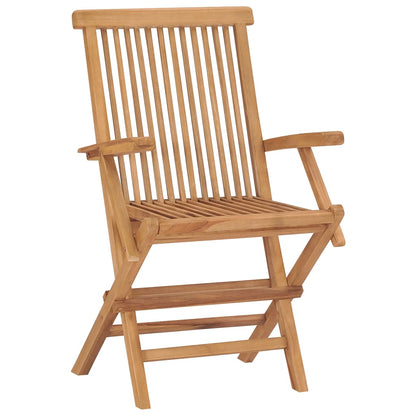 Chaises de jardin pliables lot de 2 Bois de teck massif