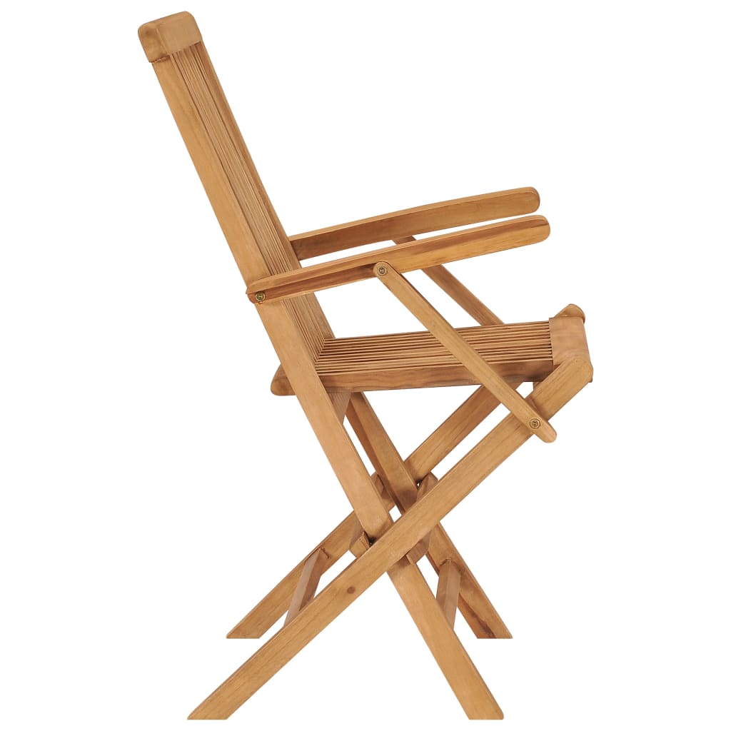 Chaises de jardin pliables lot de 2 Bois de teck massif