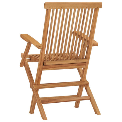 Chaises de jardin pliables lot de 2 Bois de teck massif