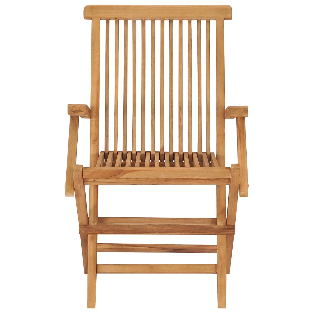 Chaises de jardin pliables lot de 3 Bois de teck massif