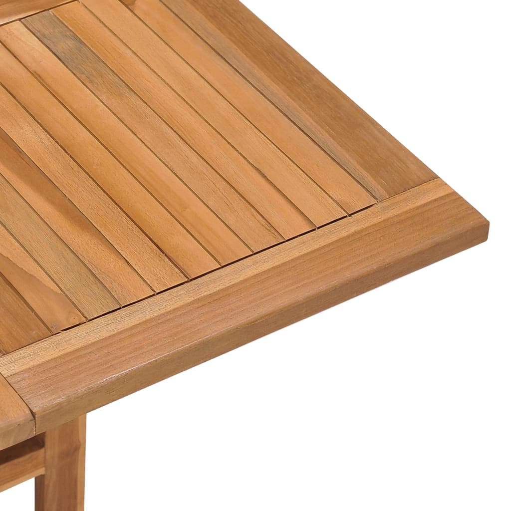 Table à dîner pliable de jardin Ø90x75 cm Bois de teck solide