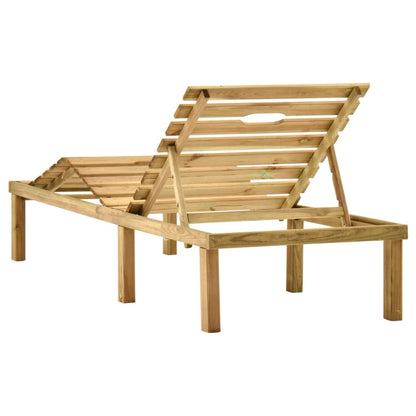 Chaise longue de jardin Bois de pin imprégné