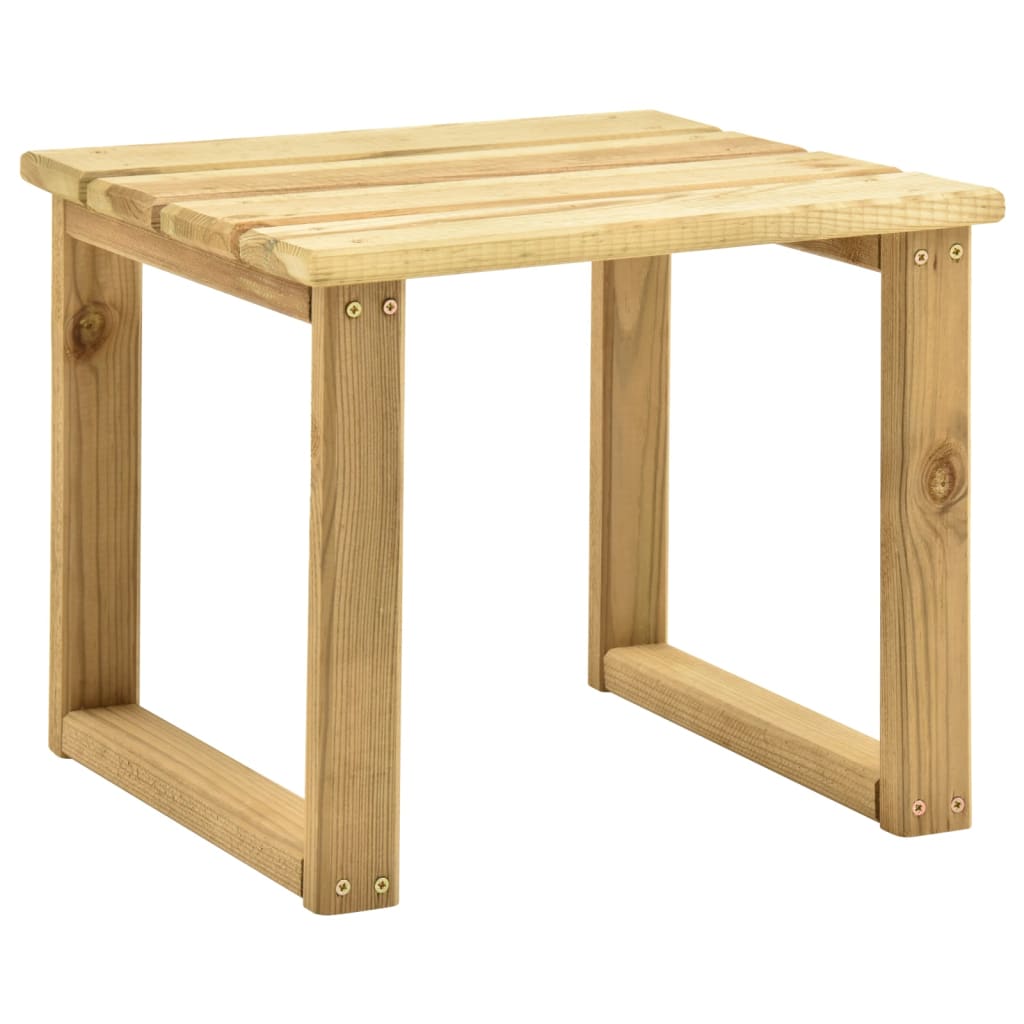 Chaise longue de jardin avec table Bois de pin imprégné