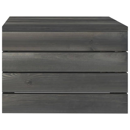 Salon de jardin palette 2 pcs Bois de pin massif Gris foncé