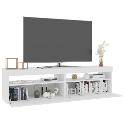 Meubles TV 2 pcs avec lumières LED Blanc 75x35x40 cm