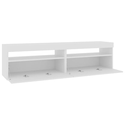 Meubles TV 2 pcs avec lumières LED Blanc 75x35x40 cm