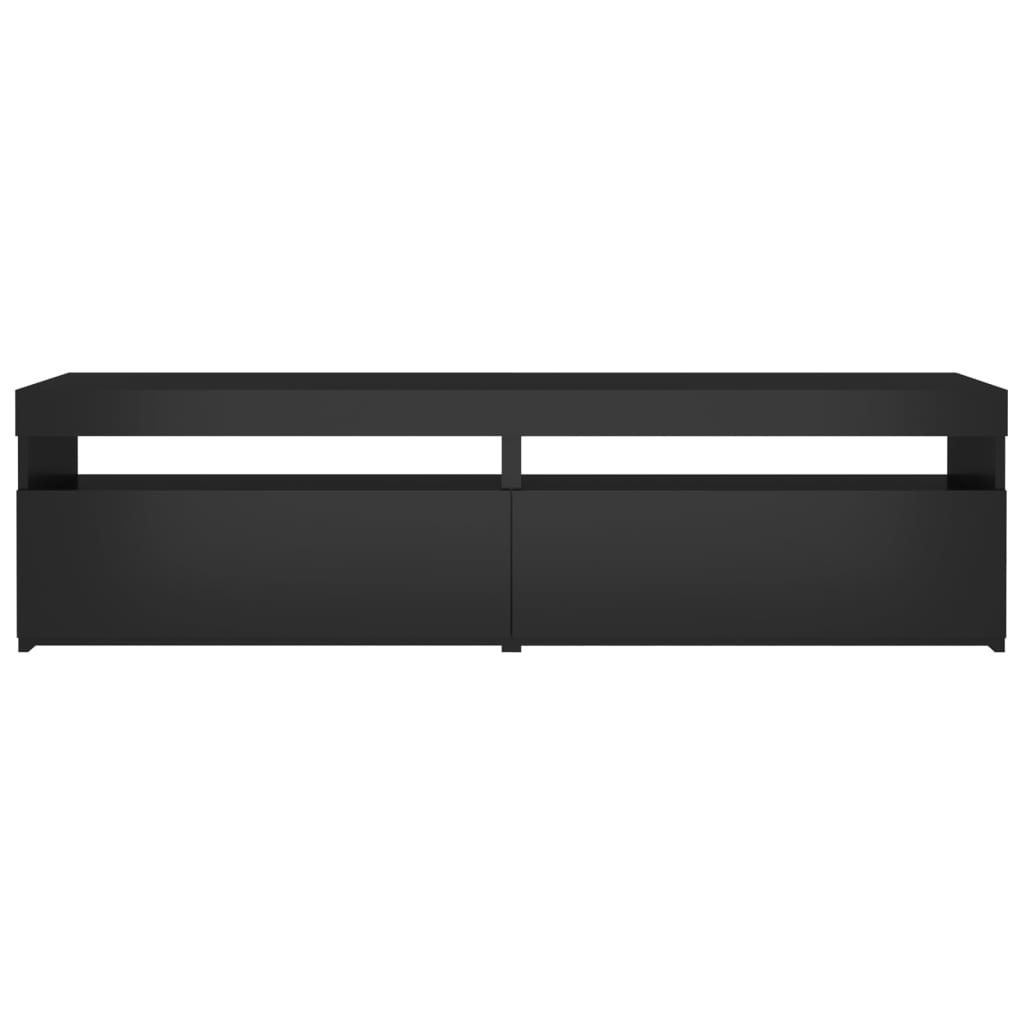 Meubles TV 2 pcs avec lumières LED Noir 75x35x40 cm