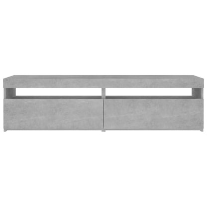 Meubles TV 2 pcs avec lumières LED Gris béton 75x35x40 cm