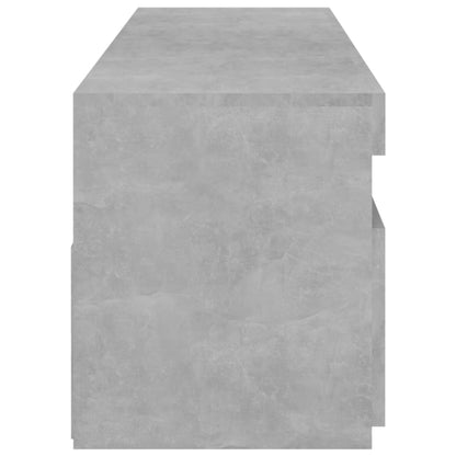 Meubles TV 2 pcs avec lumières LED Gris béton 75x35x40 cm